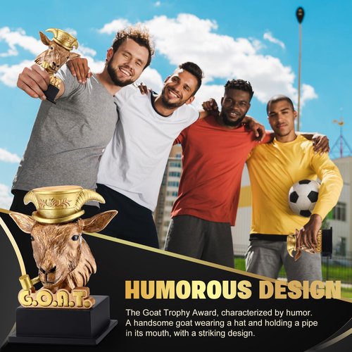 Zhengmy Goat Trophy Award Winner Trophies for Adults G. O. A. T. Greatest of All Time Funny Appreciation Gift Recognition Gift Plaque for Sports Employee Teacher Boss Friend Winner(Bronze Golden)