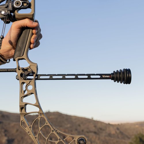 Viper Archery - Dovetail Riser Stabilizer for Compound Bows - Fits Directly in Bow Riser. Adjustable Length, Includes Lock Knob, Dampener & Weights - Archery Stabilizer Proundly Made in USA (10-inch)