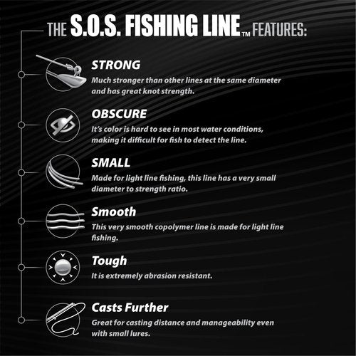 Trout Magnet Leland's Lures S.O.S. Fishing Line, Fishing Equipment and Accesories, 350 yd, 4 lb Test, (87665)