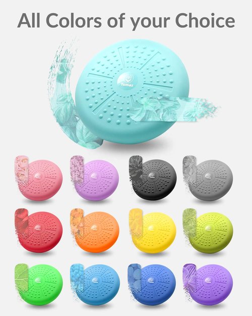 Tumaz Balance Board Cushion - Improves Focus for Kids, Relieves Back Pain, Builds Core Strength (Black, Extra Thick, Pump Included)