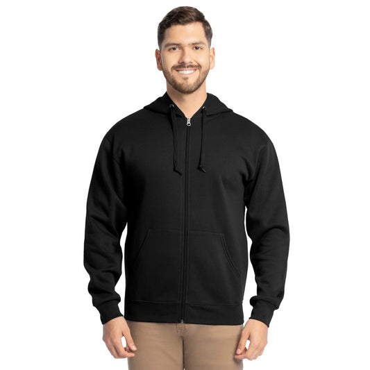 Fruit of the Loom Men's Eversoft Fleece Sweatshirts & Hoodies, Full Zip-Black, Large