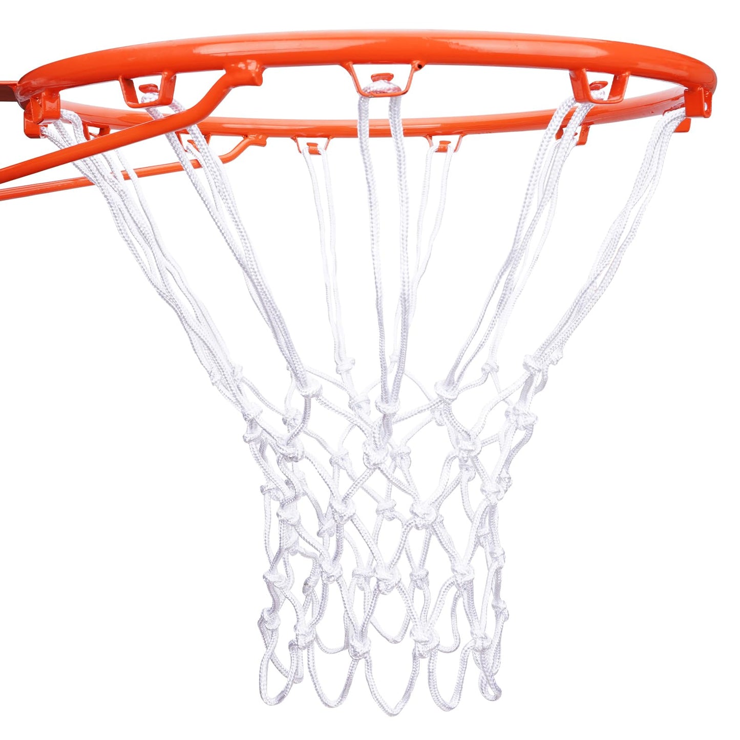 [2 Packs] Sieqioor Professional Basketball Net Replacement Heavy Duty, Durable Basketball Nets in All Weather Anti Whip, Fits Standard Indoor Outdoor Rims 12 Loops (White) with Basketball net Bag