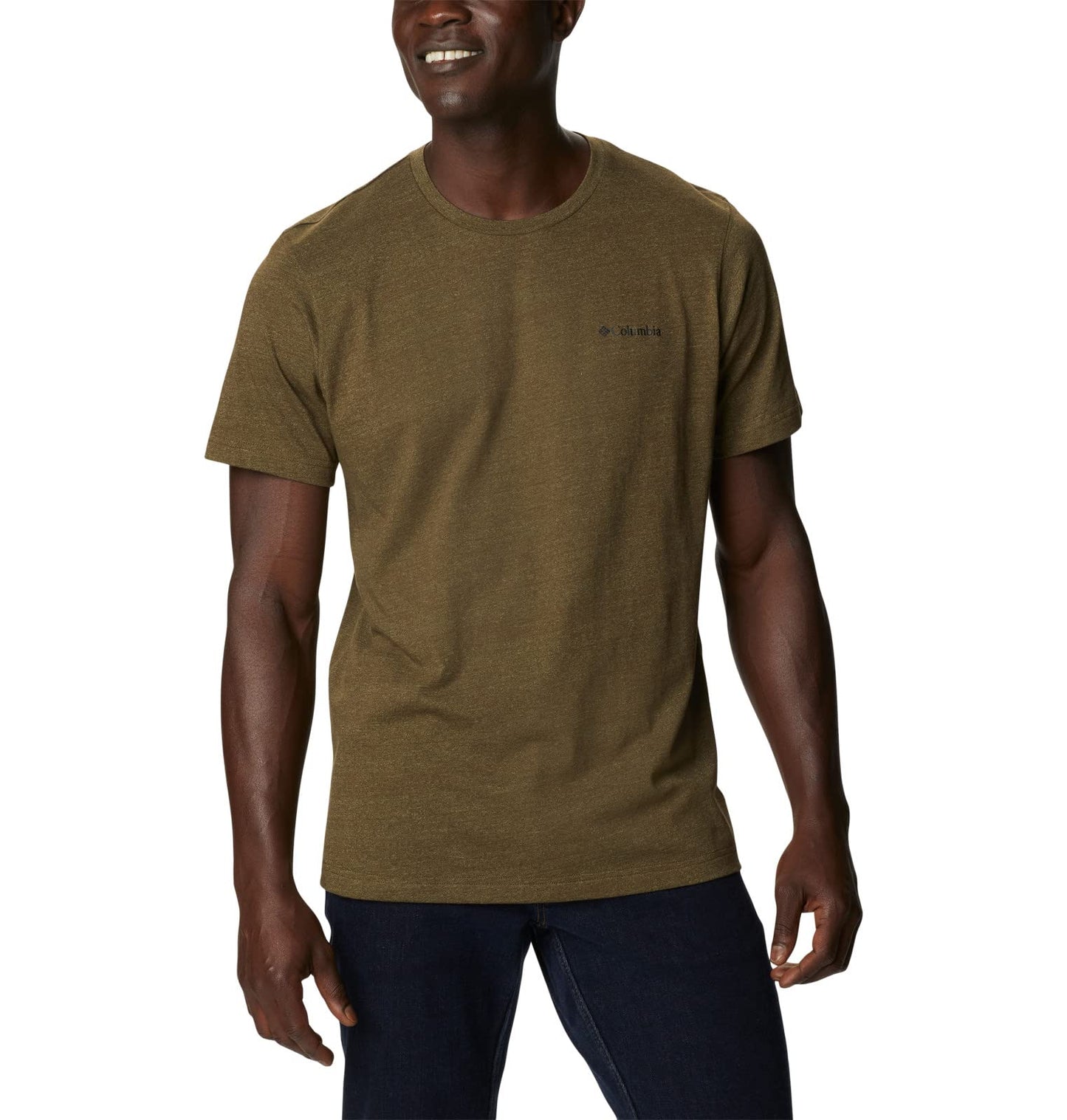 Columbia Men's Thistletown Hills Short Sleeve, Olive Green/Savory, Large