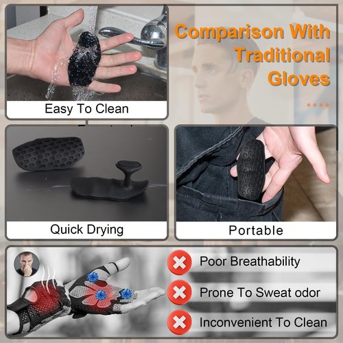 DecrPlus Rypt Grip for Weight Lifting Deadlift Rows-Rubber Anti-Slip Ergonomic Lifting Gloves for Men and Women Training Palm Protectors for Gym Intensive Training and Exercise ﻿ (Black)