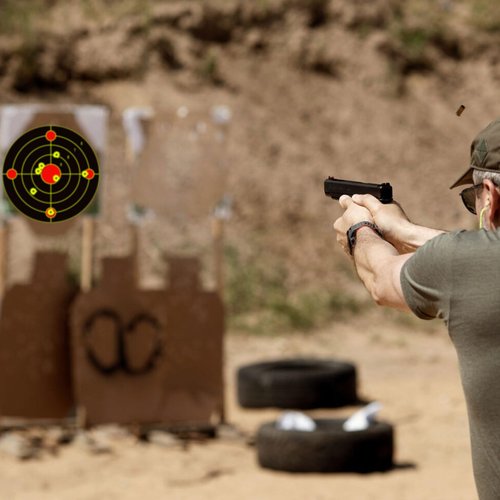 LikeLety 25 Pack 12x12 Inch Splatter Adhesive Targets Stickers for Outdoor Indoor Shooting Practice
