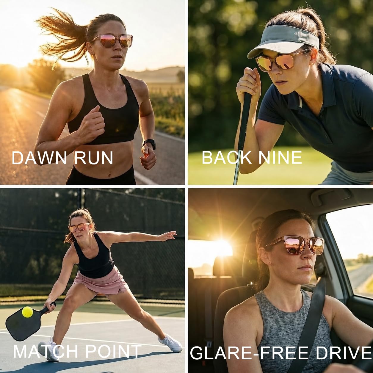 AEROX Oversized Polarized Running Sports Sunglasses for Women, Lightweight
