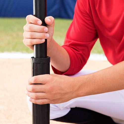 Champion Sports Deluxe Batting Tee - Mounted Adjustable Telescopic Batting Tee - 22"–36"