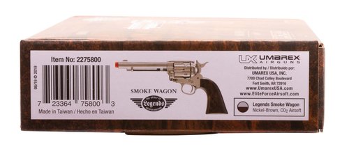 Elite Force Umarex Legends Smoke Wagon Revolver 6mm BB Pistol Airsoft Gun, Legends Smoke Wagon Airsoft Gun, Black