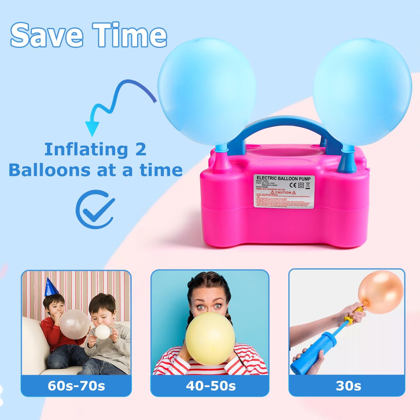 Acclsoop Balloon Arch Kit with Balloon Pump Electric, Improved Balloon Arch Stand with Base for Floor Gender Reveal Wedding Birthday Graduations Party Decorations