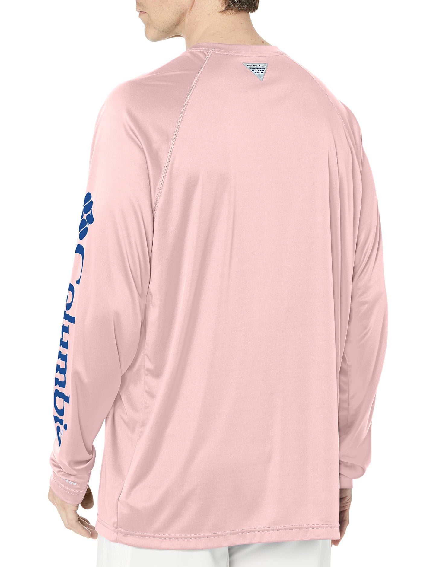 Columbia Men's Terminal Tackle Long Sleeve Big Shirt, Cherry Blossom/Vivid Blue, 3X