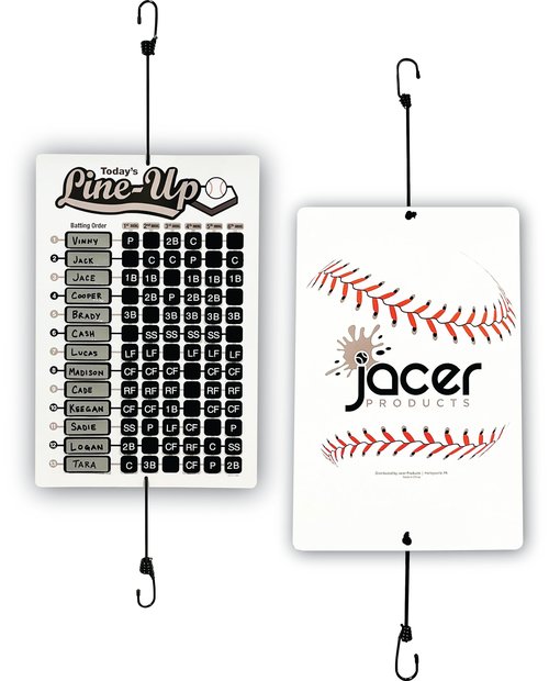 Jacer Products 13 Player Line Up Board (13 Player Line Up Board, Gray)