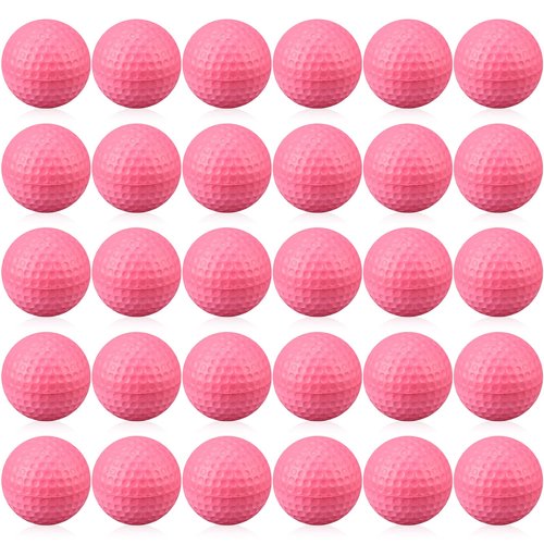 ywmigl 30 Pcs Foam Golf Practice Balls Soft Foam Balls for Golf Practice Realistic Feel and Flight Sport Training for Backyard Training Fun Indoor or Outdoor (Rose red)