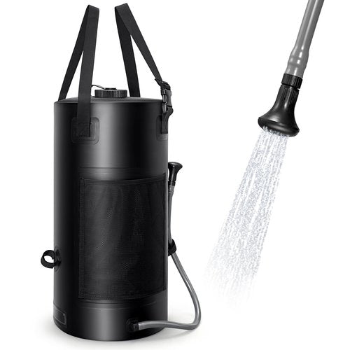 SPACEREST Solar Shower Bag, 5 Gal/20L Solar Heating Camping Shower Bag, On-Off Switchable Shower Head, Portable Shower with Thick Tarpaulin for Camping, Surfing, Outdoor Traveling, No Tear & Leak