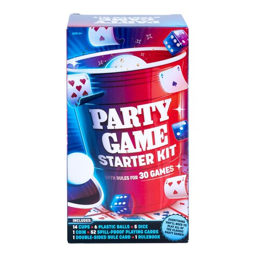 Goliath Endless Games Party Game Starter Kit ??30 Fun Drinking Games & Supplies for Adults | 2+ Players | Includes Cups, Dice, and Cards | Ages 21+