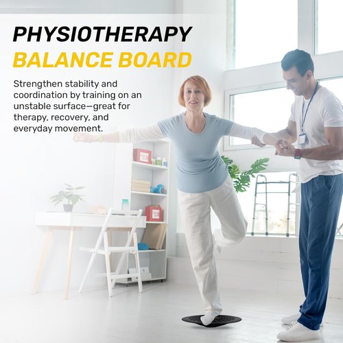 GSI Plastic Balance Board (41CM) Wobble Trainer for Core, Rehab & Stability | Non-Slip Plastic Design | 100 kg Capacity | Full 360° Rotation for Home, Gym, Office Workouts | Balance Discfor Adults & Kids