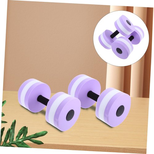 Toddmomy Water Resistance Aerobics Dumbbells 2pcs Eva Foam Dumbbells for Pool Exercises