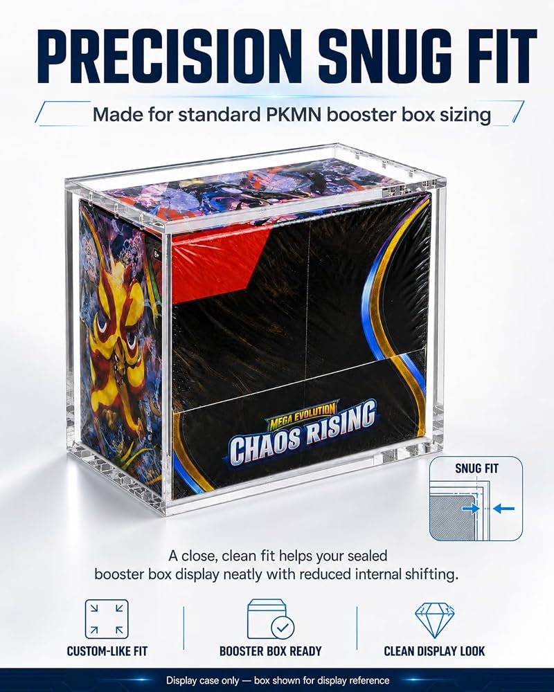 3-Pack Booster Box Case - Acrylic Display Boxes for US-Size PKMN Booster Boxes (Variation: (3-Pack)Booster Box Case)