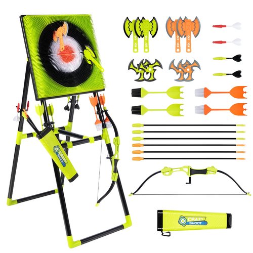 SPOYNAL 5 in 1 Axe Throwing Bristle Target for Backyard, Axe Throw & Lawn Dart Target Sets for Team Battles with 4 Axes 4 Stars 4 Darts 4 Lawn Darts 6 Arrows Indoor/Outdoor Games Competition-Ready Set