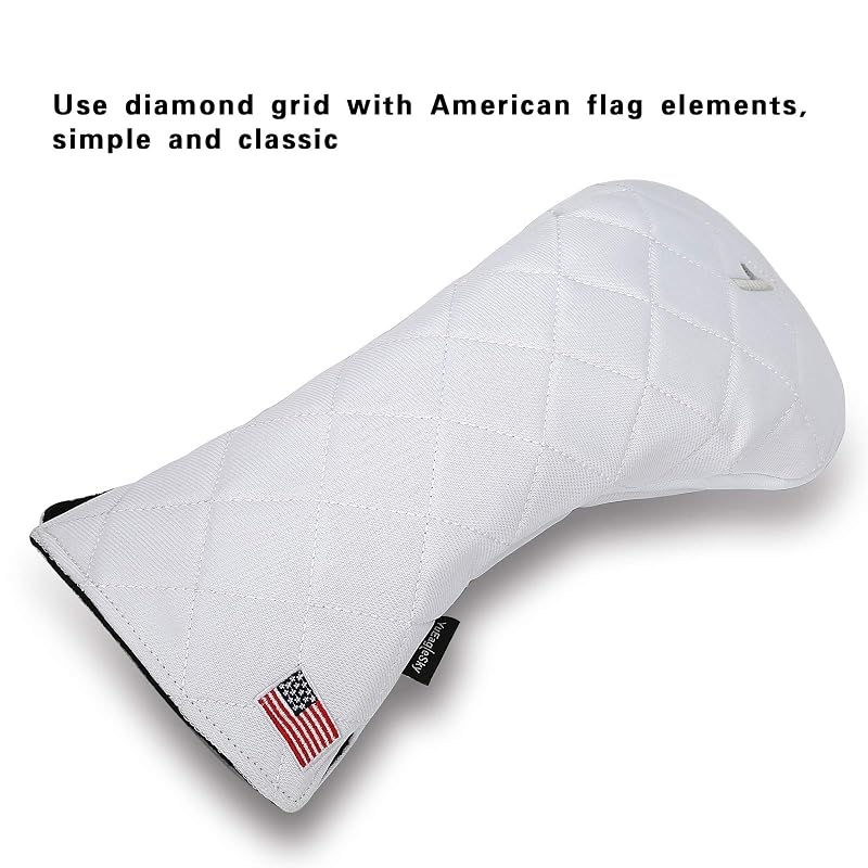 USA Flag Golf Headcovers Driver Fairway #3 #5 Hybrid - White