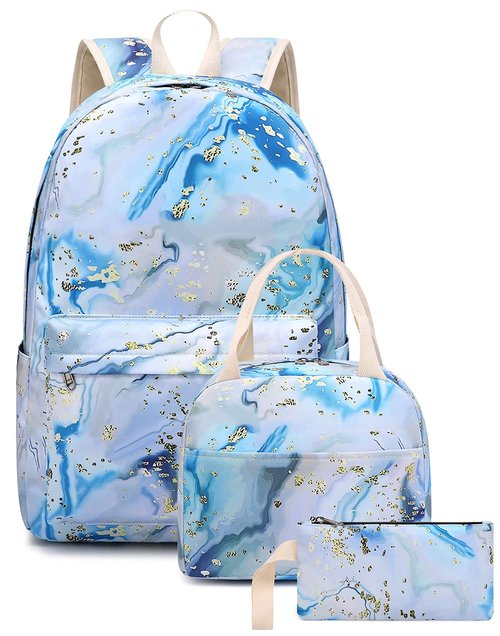 Bluboon Teen Girls School Backpack Kids Bookbag Set with Lunch Box Pencil Case Travel Laptop Backpack Casual Daypacks