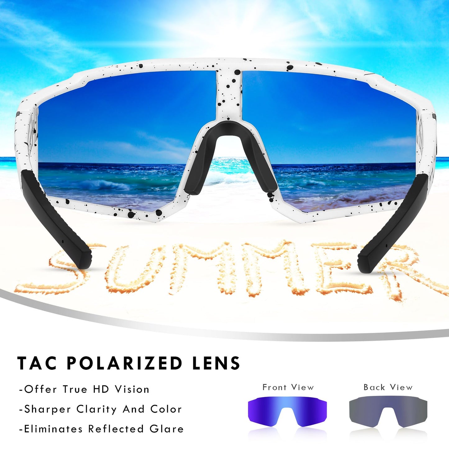 Derowern Youth Baseball Sunglasses, Kids Polarized Sports Sun glasses, Lightweight TR90 Frame UV400 Protection Outdoor Glasses for Boys Girls Softball Cycling Golf