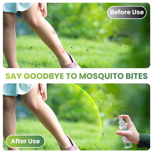 TogSafe Mosquito Repellent Spray - Plant-Based Natural Insect Repellent Spray with Essential Oils, DEET-Free, Long-Lasting Protection (2 Fl Oz, 2 Pack)