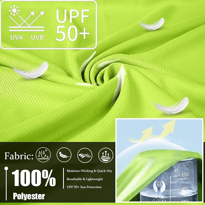 UPF 50+ Men’s Sun Protection Hoodie - Long Sleeve with Face Mask (Gray/Navy/Blue, Medium)