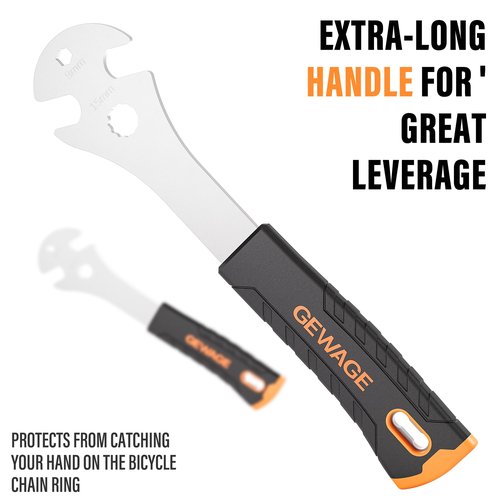 Bike Bicycle Pedal Wrench - Bicycle Pedal Removal Tool With Extra Long Handle-Pedal Spanner Double Wrench For Mountain Road Bike