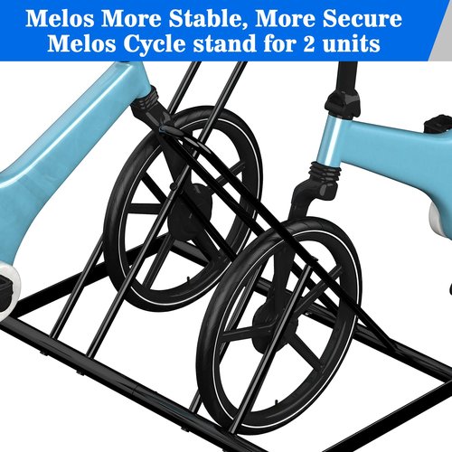 melos 2 Bike Rack, Parking Bike Stand, Outdoor For Mountain Floor Bike Rack, Heavy Duty For Bicycle Garage, Space-Saving Bicycle Holder For Home, Yard, Office, Black