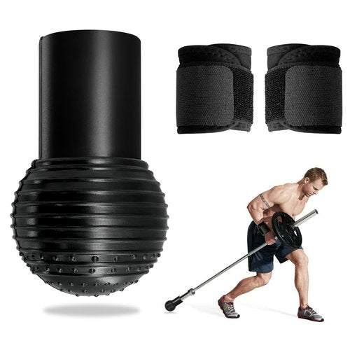 Landmine Attachment for Barbell – Fits 2 Inch Olympic Bars Landmine with 360° Rotation, Natural Rubber Base Includes 1 couple Workout Wrist Wraps – for Press, Row, Squat, Rotation & Strength Training