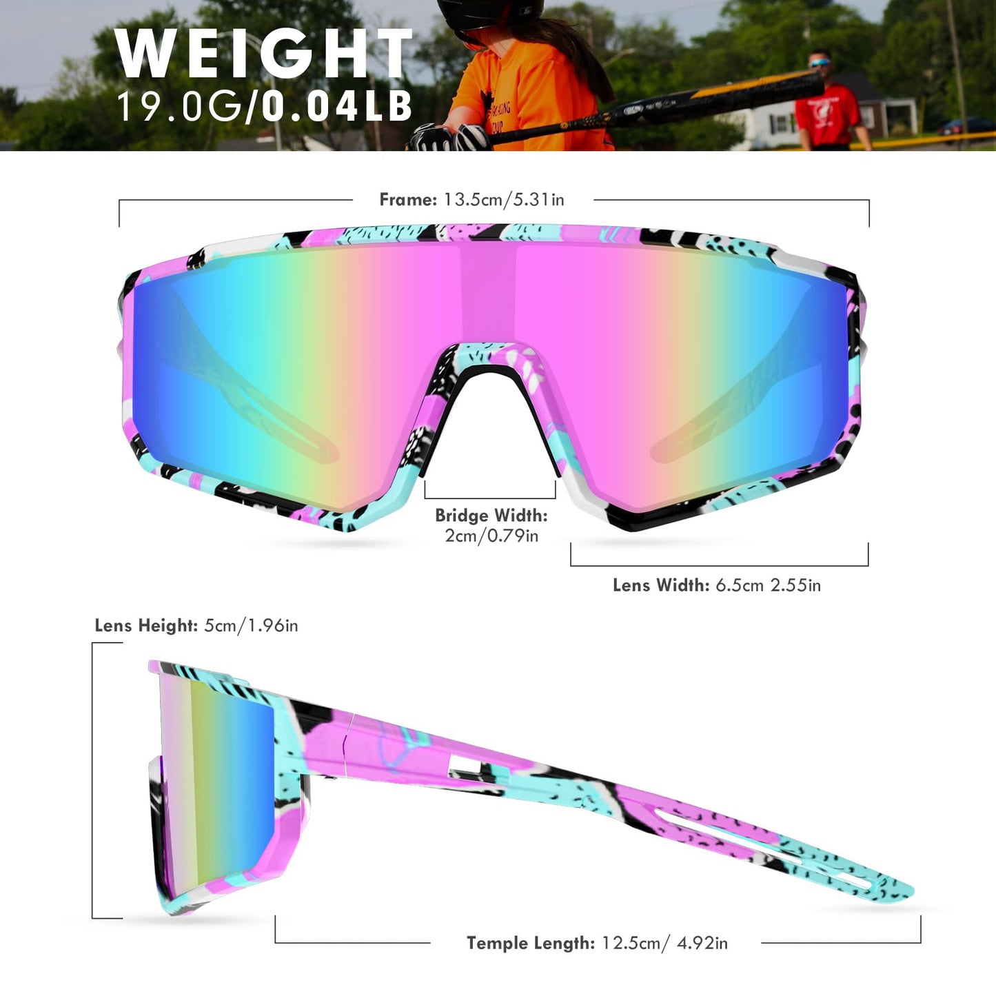 BOLLFO 3 PackPolarized Sports Sunglasses,UV400 Protection Outdoor Glasses for Men Women Youth Baseball Cycling Running Driving Golf