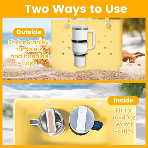 4 Pack Cup Holder for Bogg Bag, Accessories for Stanley 16-40oz, Suitable for Bogg Bag and Simple Southern Beach Totes