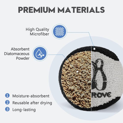 Mangrove Bowling Rosin Bag - Bowling Grip Sack for Hands, Durable Microfiber Rosin Bag, 2.5 Inch, 1-Pack, Black