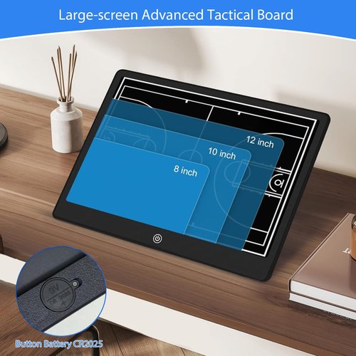 Electronic 16 inch Basketball Coaching Boards, Portable Erasable Pro Strategy Board for Training Teaching Competition Command,Tactical Drawing Tablet Coach Gifts