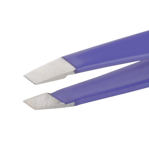 Tweezerman Mini Slant Travel Tweezers For Eyebrows, Travel Tweezers for Eyebrows, Facial Hair, Ingrown Hair (Blooming Lilac)