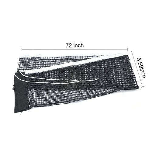 Ping Pong Net Nylon Pingpong Net for Indoor Outdoor School Gym Black Table Tennis Net Replacement (70.8" x 5.9")