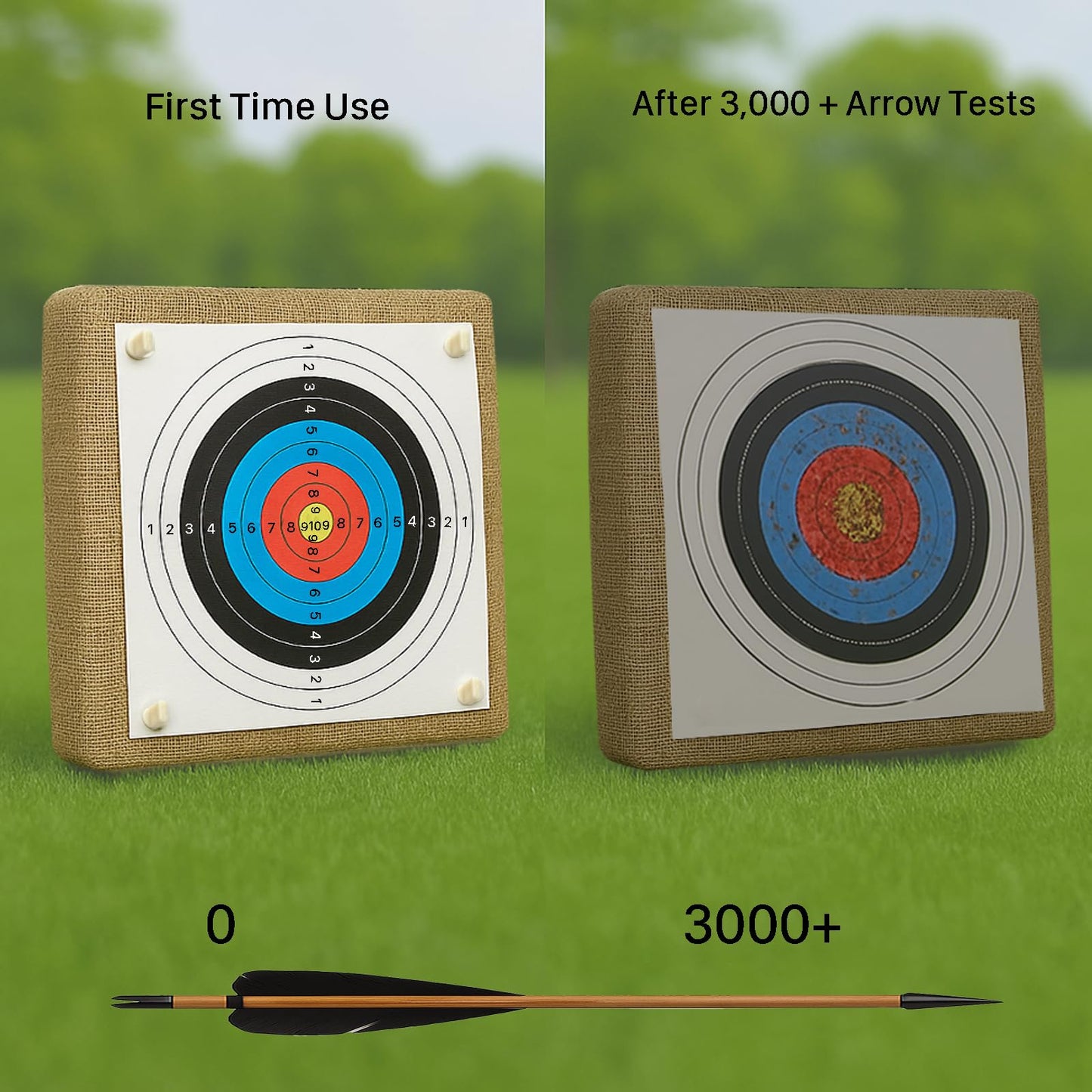 20'' Archery Target – 30-Pack Paper Straw Archery Targets for Backyard Practice, Recurve & Compound Bows, Crossbow Target, Outdoor Sports Archery Accessories