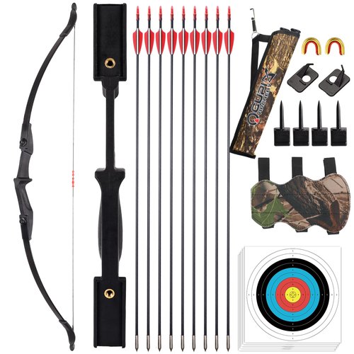 LWANO Recurve Bow for Adults - Archery Takedown Bow and Arrow Set for Adult/Youth/Teens Beginners Target Practicing, Left & Right Handed, 20/30/40lbs (30lbs)