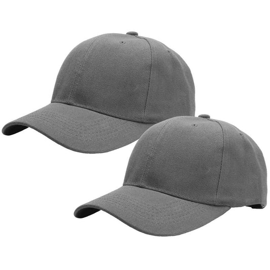 Falari Baseball Cap Adjustable Size for Running Workouts and Outdoor Activities All Seasons (2pk Dark Grey & Dark Grey)