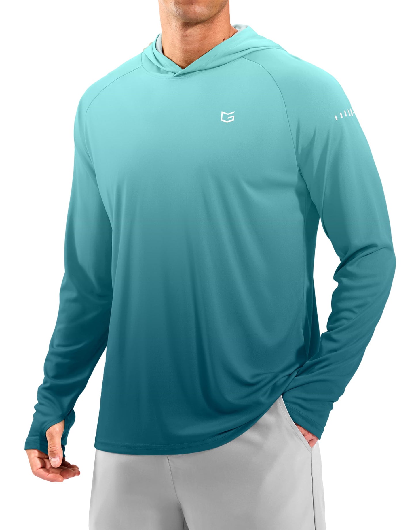 Men's Sun Protection Hoodie Shirts Long Sleeve UPF 50+ Swim Shirts for Men Rash Guard Fishing Shirt Quick Dry