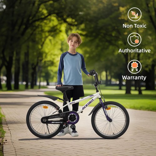 ACEGER BMX Style Kids Bike for Ages 2-10 Years Old Boys Girls and Toddler, 12 14 16 Inch Children Bicycle with Training Wheels, 20 Inch Bike with Kickstand, Multiple Colors.