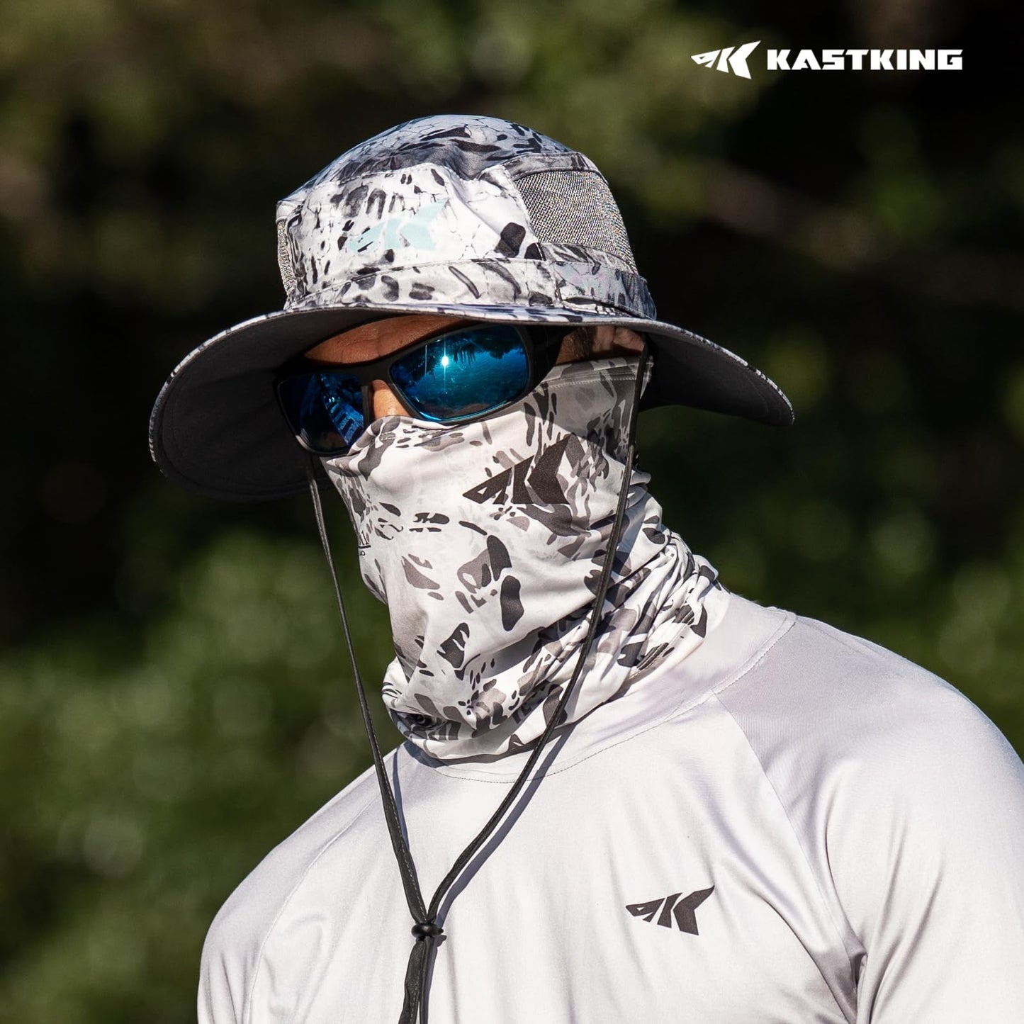 KastKing Agies Neck Gaiter-UPF 50+ Balaclava Face Mask,Neck Gaiter for Men and Women,Face Cover Shield for Fishing,Hiking