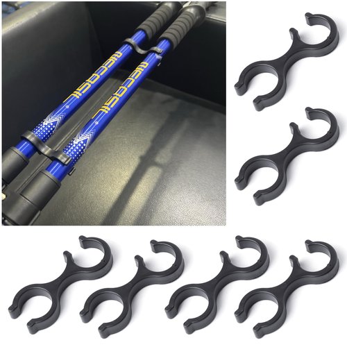 SquEqu 15 Pack Trekking Poles Clips Hiking Pole Clamps Connector Holder Organizer for Hiking Sticks Aluminum Ski Poles Walking Sticks Backpack Travel Trip Keep Poles Together Storage Stay in Place