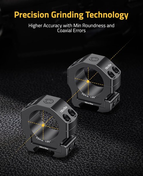 CVLIFE 30mm Scope Rings Mount - 7075 Aluminum Precision Rifle Scope Rings Medium Profile for Picatinny Rails - 2 Pieces