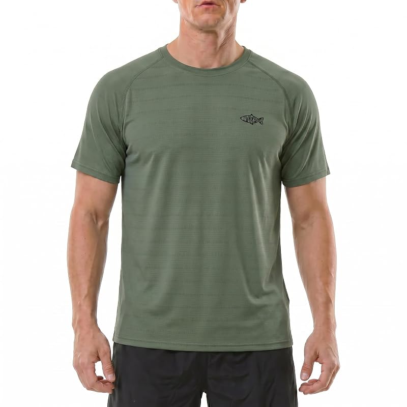Riverruns Men’s UPF 50+ Short Sleeve Fishing Shirt - Green, XXL