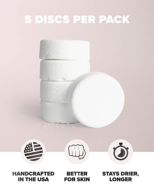 Friction Labs Chalk Discs - Premium Gym Chalk Blocks for Rock Climbing, Weight Lifting, Gymnastics, & Bowling - Moisture Absorbing Gym Chalk- 5 Individual 0.85oz Block Chalk Discs