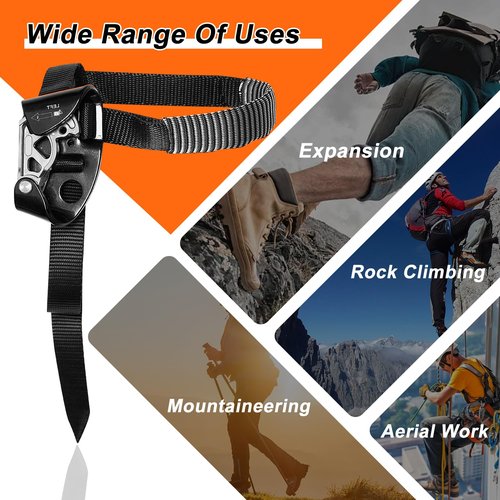 Foot Ascender Riser, The Foot Ascender for Mountaineering, Rock Climbing, Tree Climbing, Indoor and Outdoor Rock Climbing, Sturdy and Durable, Left Foot Ascender