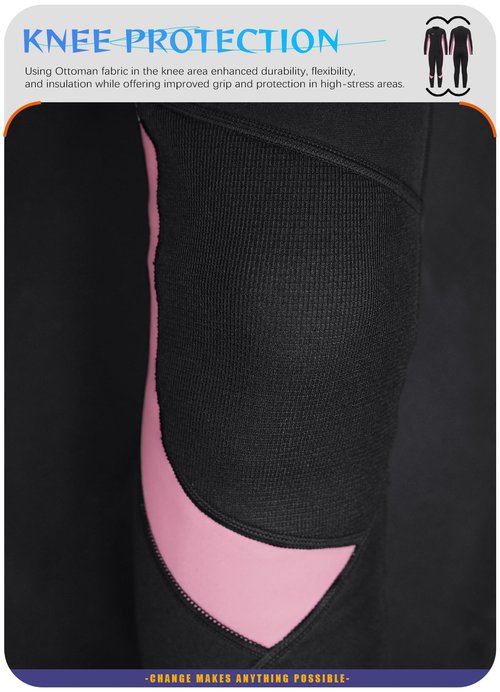Hevto Kids Wetsuit for Girls Toddler Size 3T Child 3/2mm Neoprene Full Wet Suit Front Zip Thermal Swimsuit Swimming in Cold Water (K3-Pink, 3)