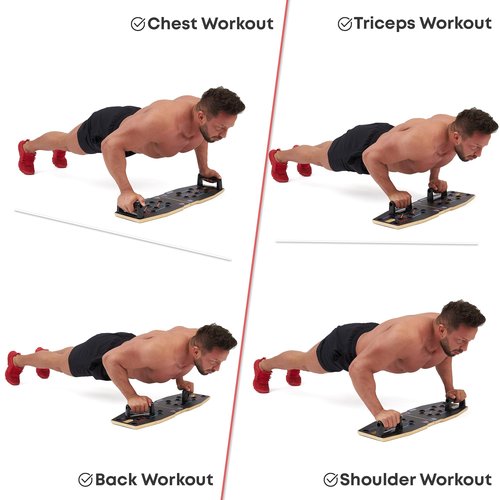 Push Up Board Workout Equipment for Chest Triceps, Back, Arms Muscles, Fitness Portable Pushup Board For Man And Women, Perfect Multi-Functional Push-Up Stand Bar Muscle Building by CTRL Sports