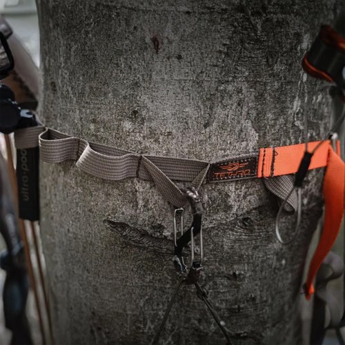 Tethrd HYS Strap - Durable 7' Long Gear Hanger for Saddle Hunting - T Hook Included for Quick Connection